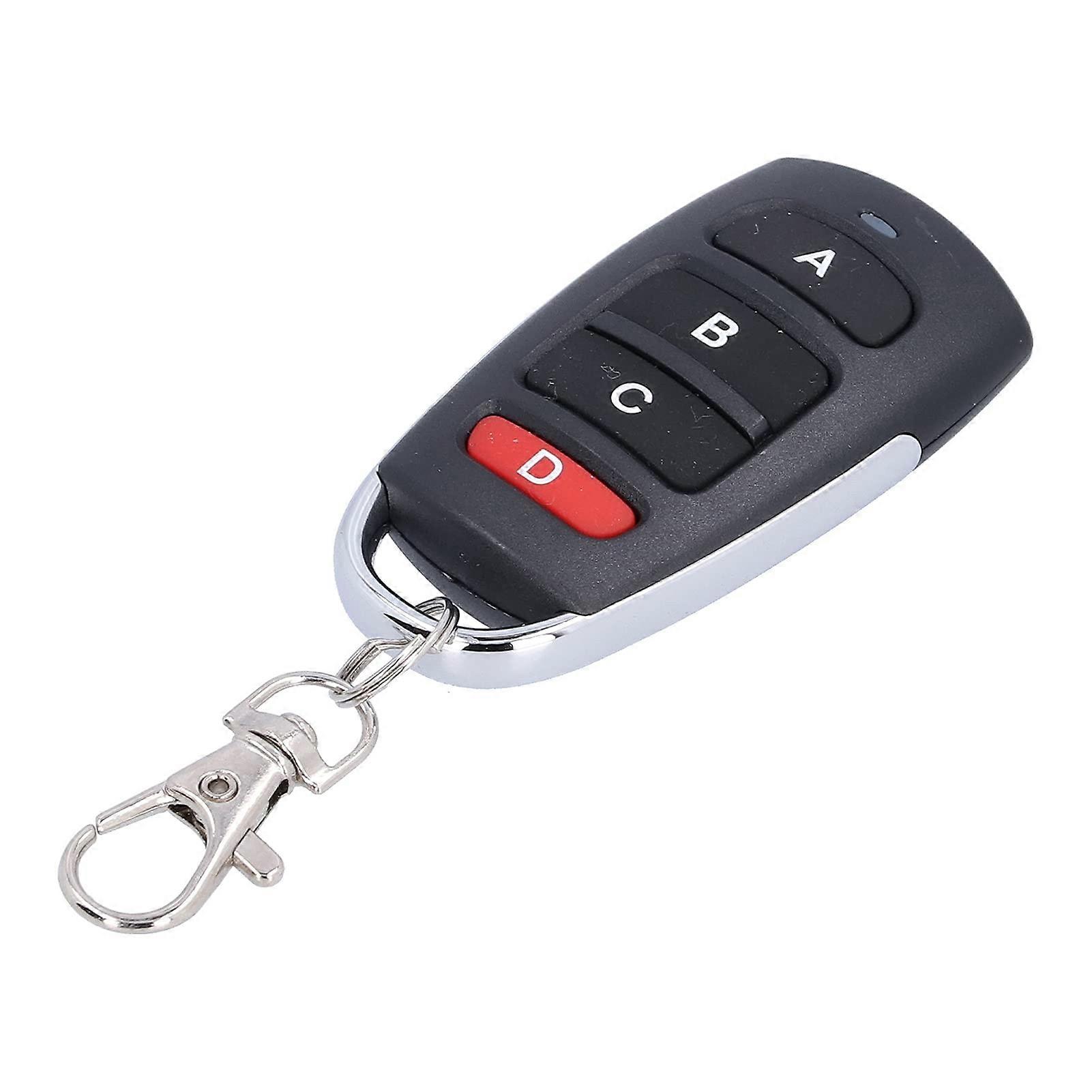 Remote Key Fob 433MHz For Garage Door Opener Universal Clone Copy 4-Button Remote Control Replacement