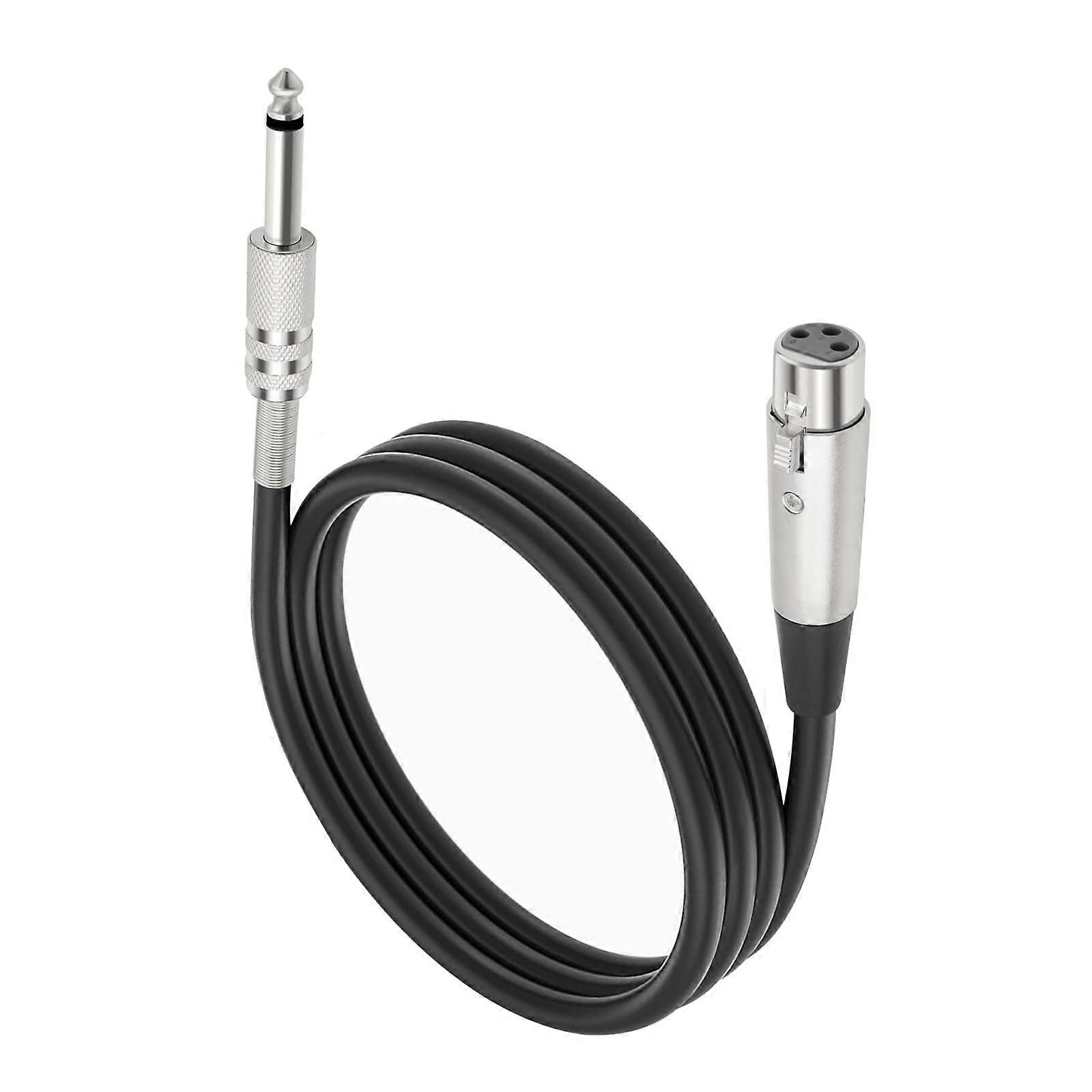 Professional microphone cable jack to 6.35 mm unbalanced microphone cable for dynamic microphones Ref: 4327