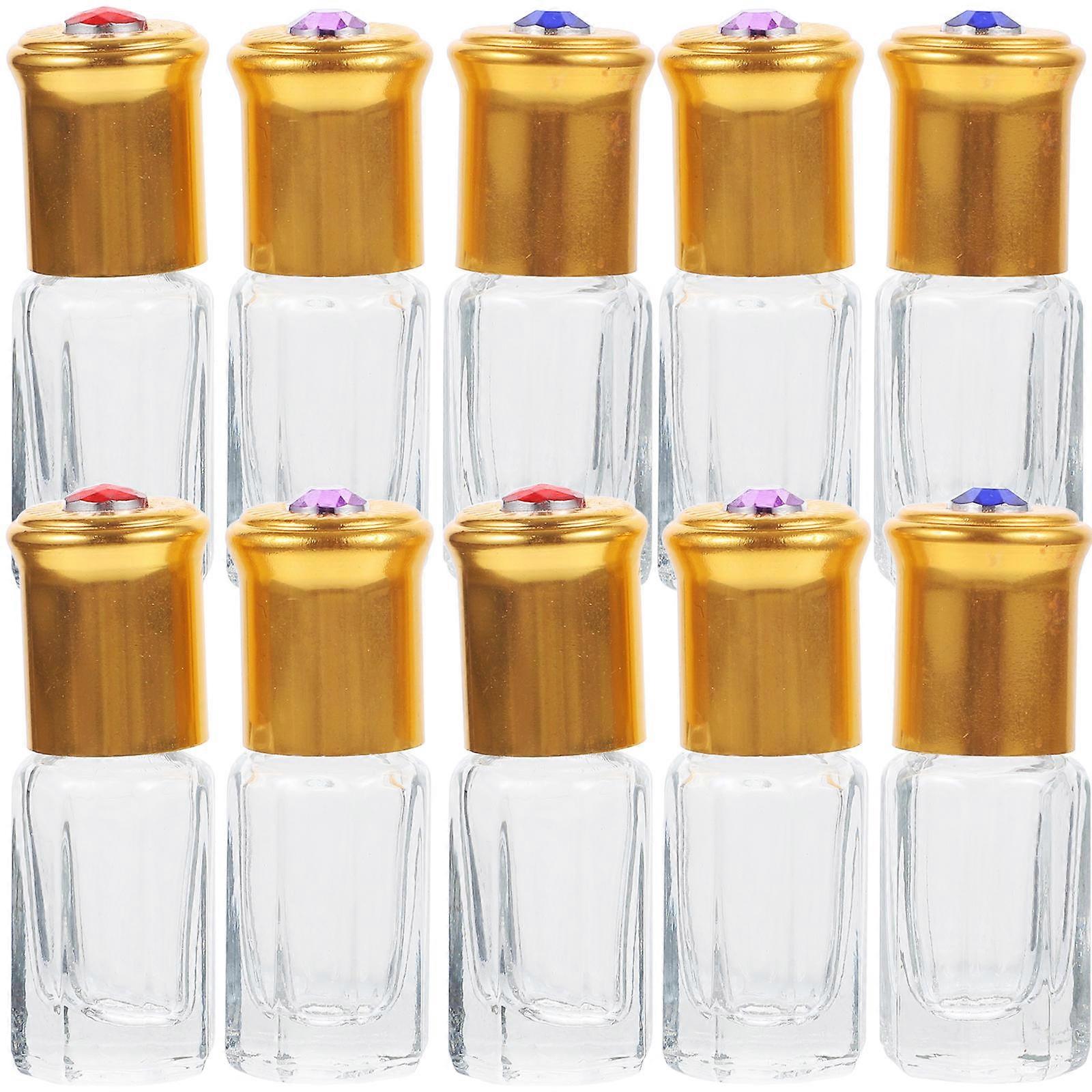 10pcs Refillable Roll On Bottles for Essential Oils & Perfumes – Portable, Leak Proof Design for Travel & Home Use – Random Colors