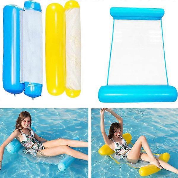 Inflatable Hammock, 2 Pcs Inflatable Pool Floating Loungers Mattresses Foldable