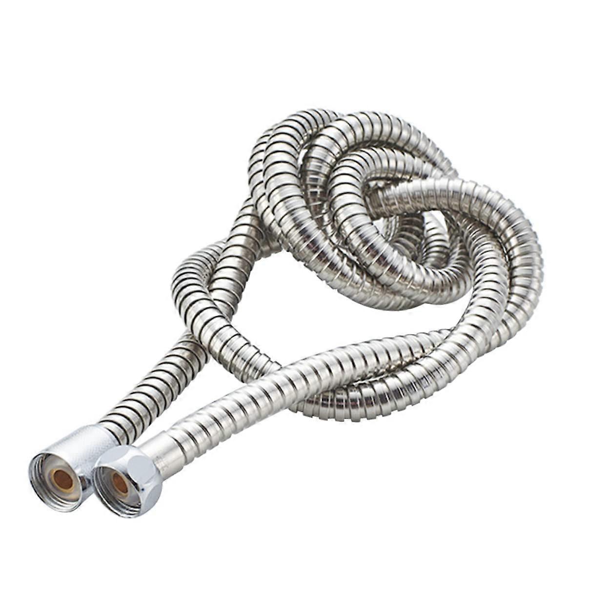 Shower Pipe 2m Silver Shower Hose 200x2x1.5cm Flexible Durable Bathroom Accessory