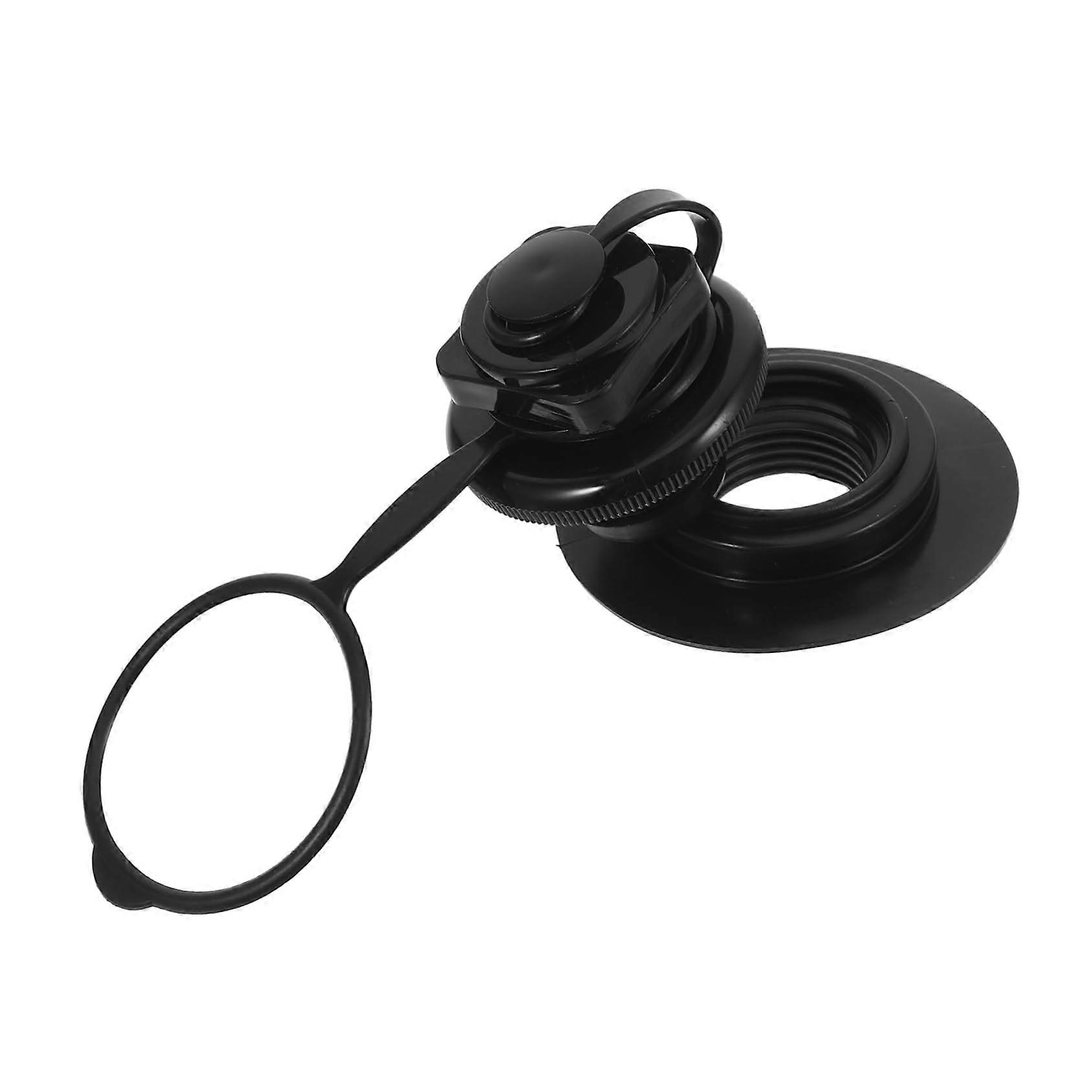 Inflatable Valve Nozzle Black PVC, Disposable Air Valve Caps for Inflatable Plug, Compatible with Standard Inflation Valves