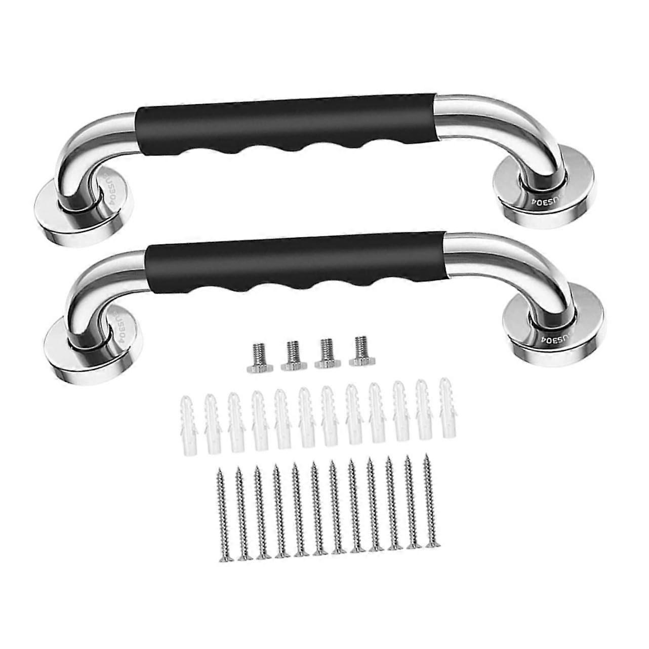 2 NonSlip Handles for Bathroom Safety Grab Bars for Shower and Toilet, Easy and Versatile Use