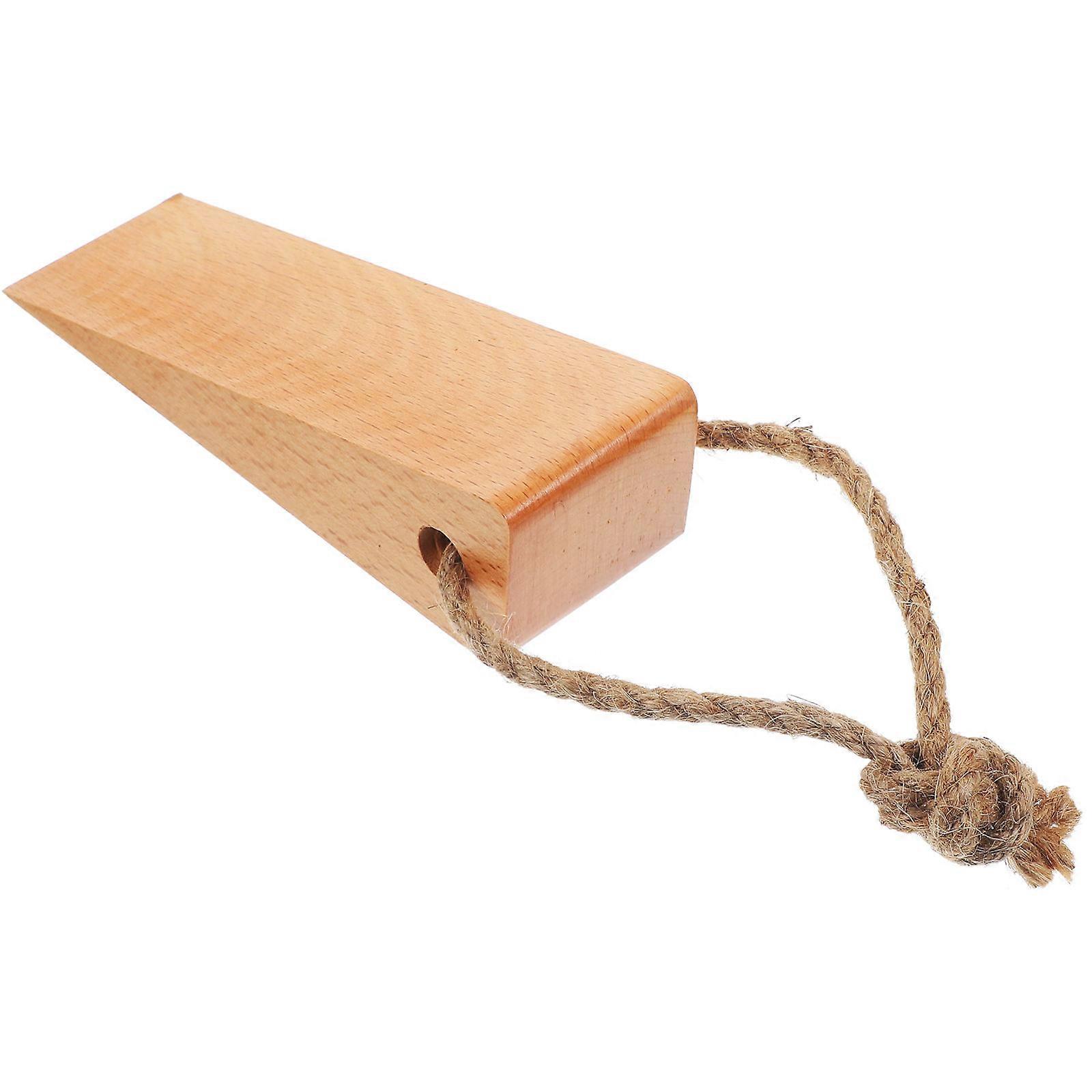 Beech Wood Door Stopper with Slip Resistant Texture and Hanging Design for Floor Grip and Easy Storage