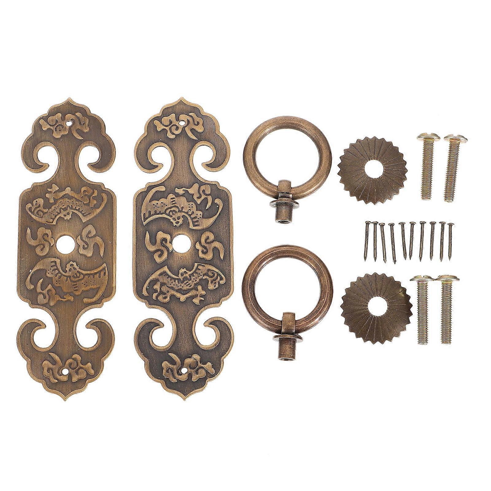Antique Style Wardrobe Handles For Furniture Enhancement In Light Brown Color With Sturdy And Durable Pulling Function 2Pcs