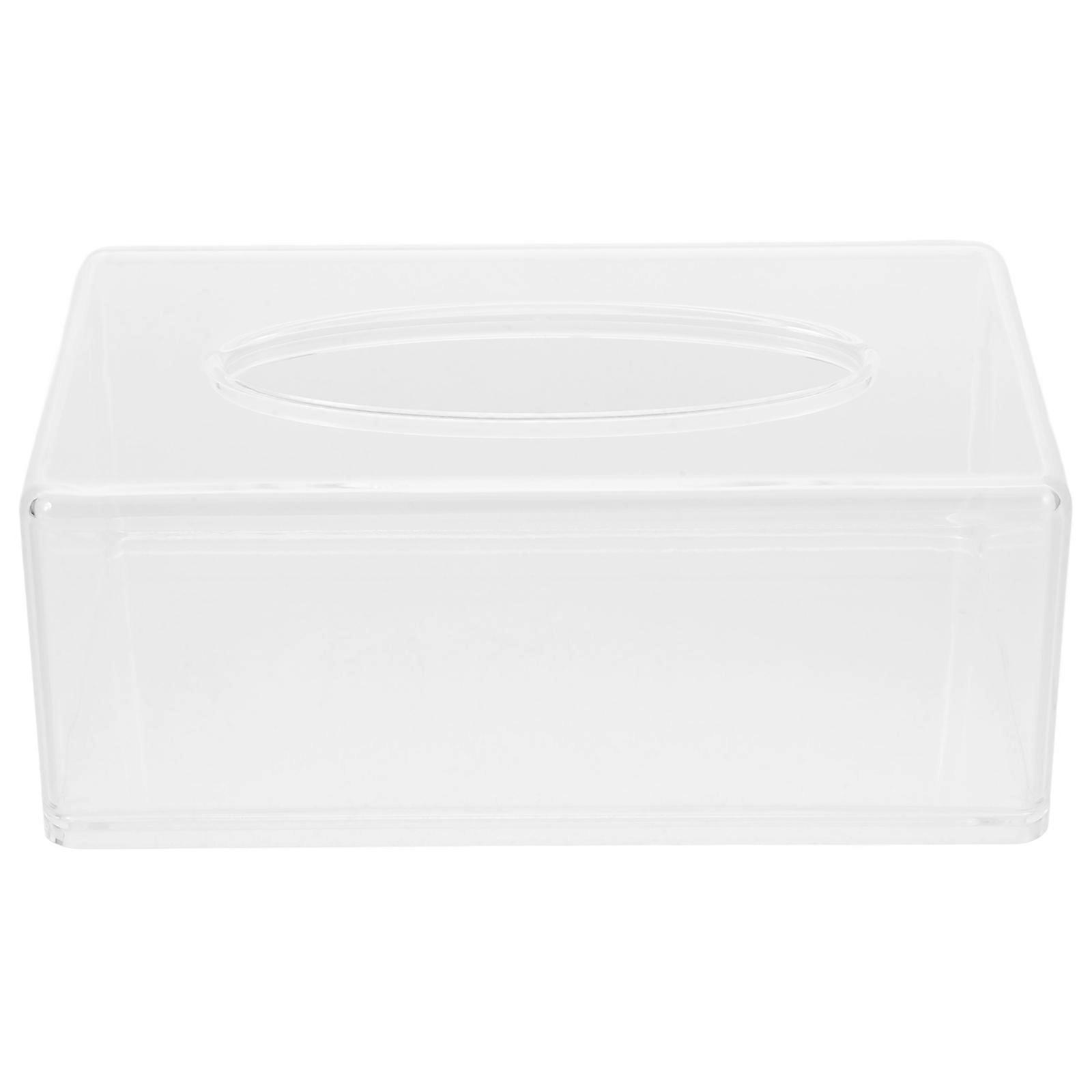Compact Acrylic Tissue Dispenser for Desktop – Versatile Napkin Holder with Unique Opening Design for Home, Office, and Bathroom Use