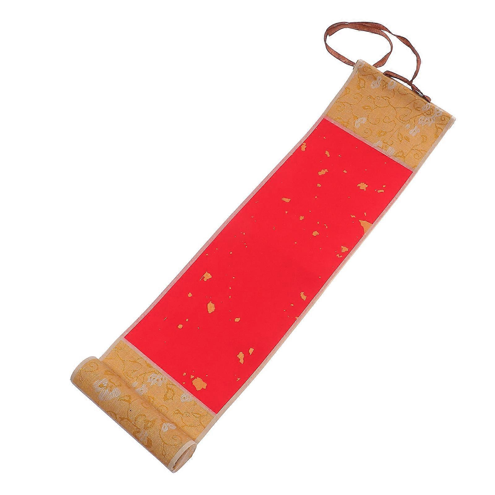 Red Blank Scroll for Painting Made of Premium Paper Compact and Easy to Store Perfect for Calligraphy 1pc