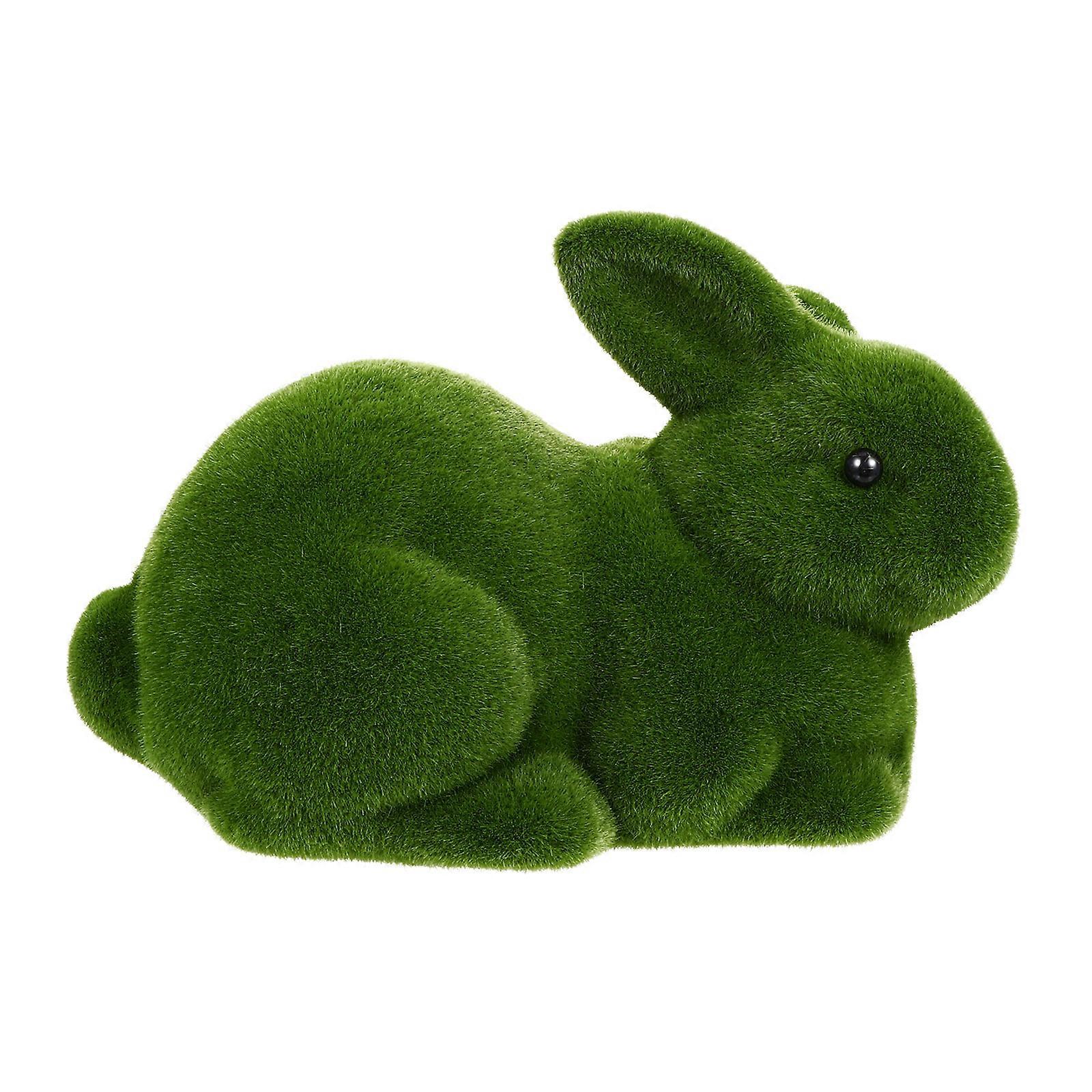 Hemoton 1 Set Easter Flocked Bunny Garden Yard Lovely Rabbit Statue for Festival Party