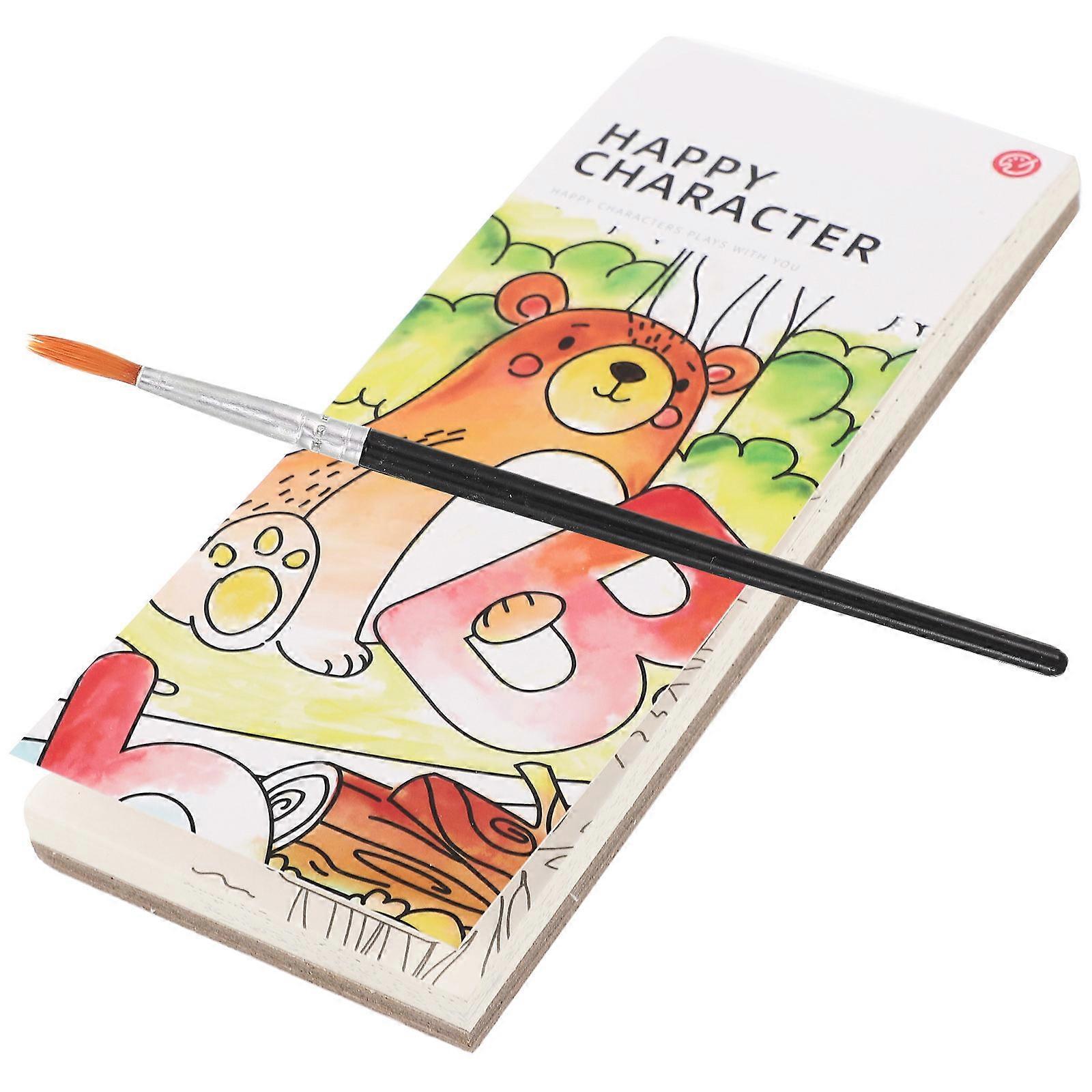 Kids Watercolor Painting Book Made of Paper for Training 1 Set