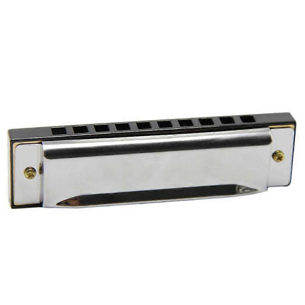 Harmonica For Professional Players Featuring 10 Holes And Silver Mirror Stainless Steel 1Pack