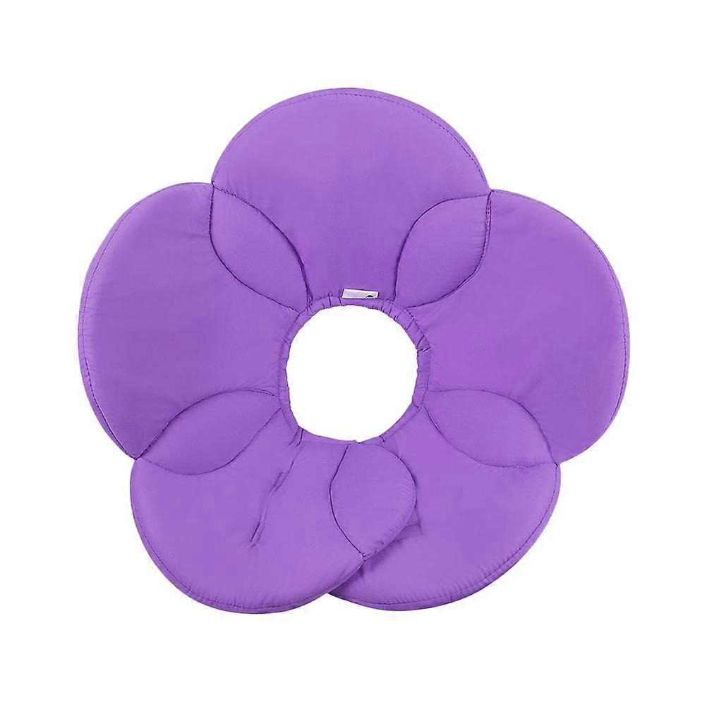 Soft Elizabethan Collar Flower Design For Pet Recovery Size L Purple Protective 1Set Prevents Scratching