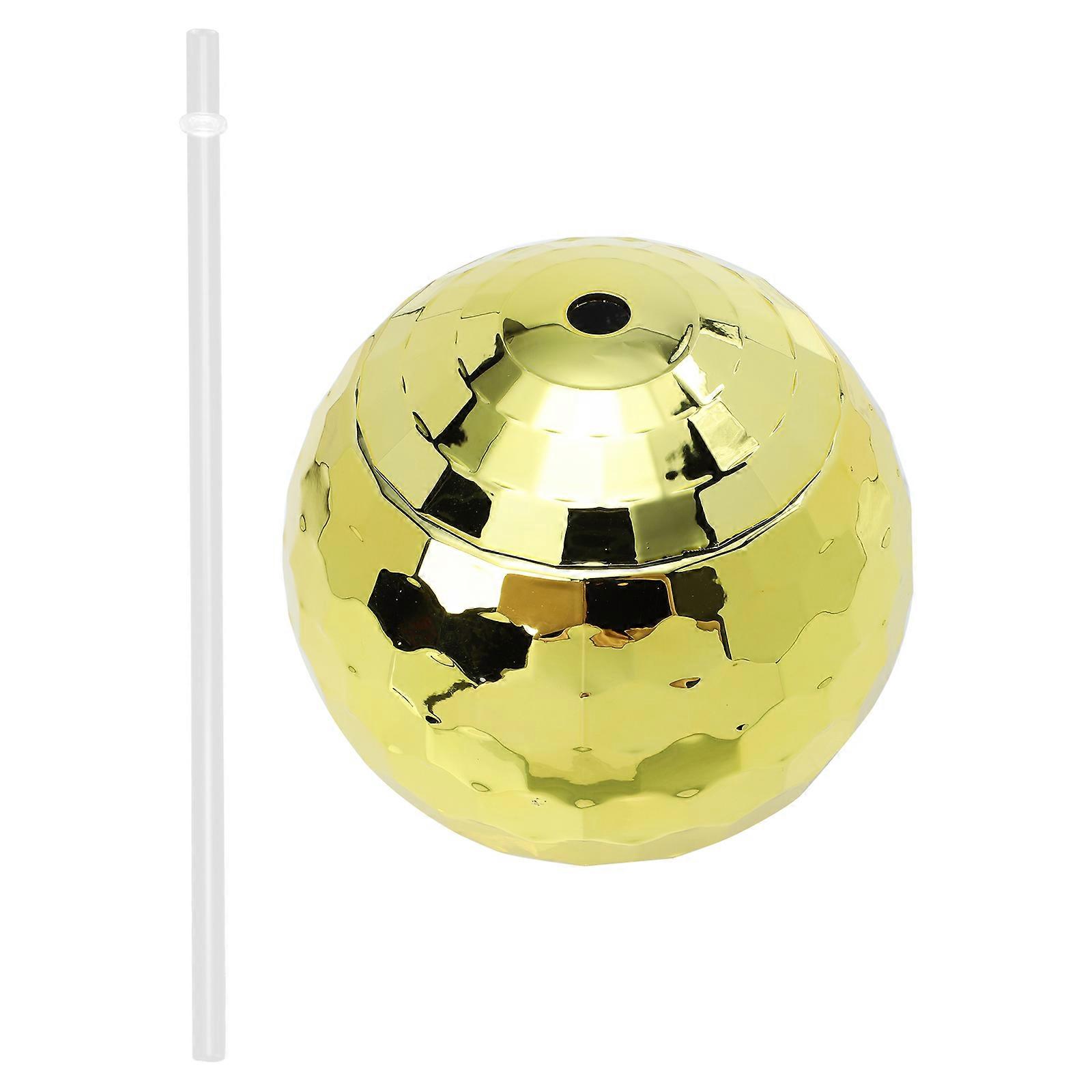 Unique Beverage Cup Flash Shaped Cocktail Cup for Friends Nightclub Hawaii Party Golden Color 1 Set