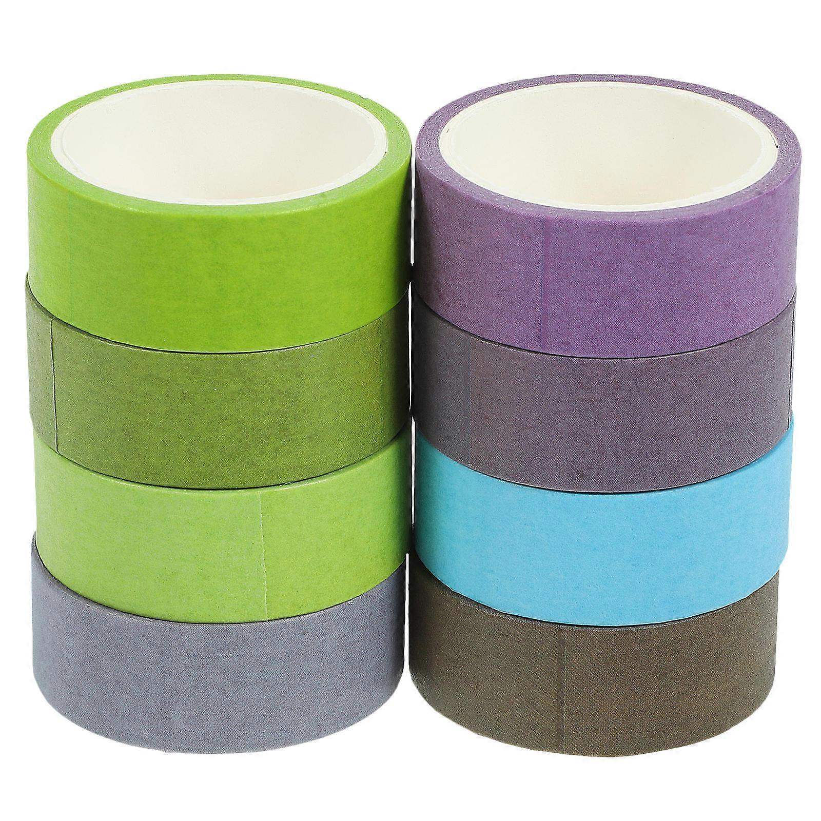8 Rolls Assorted Color Decorative Tape Crafts For DIY Projects Handmade Designs
