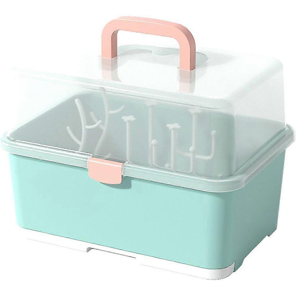 Nursing Bottle Dryer Dust-proof Feeding Bottle Case Dish Drying Rack for Home