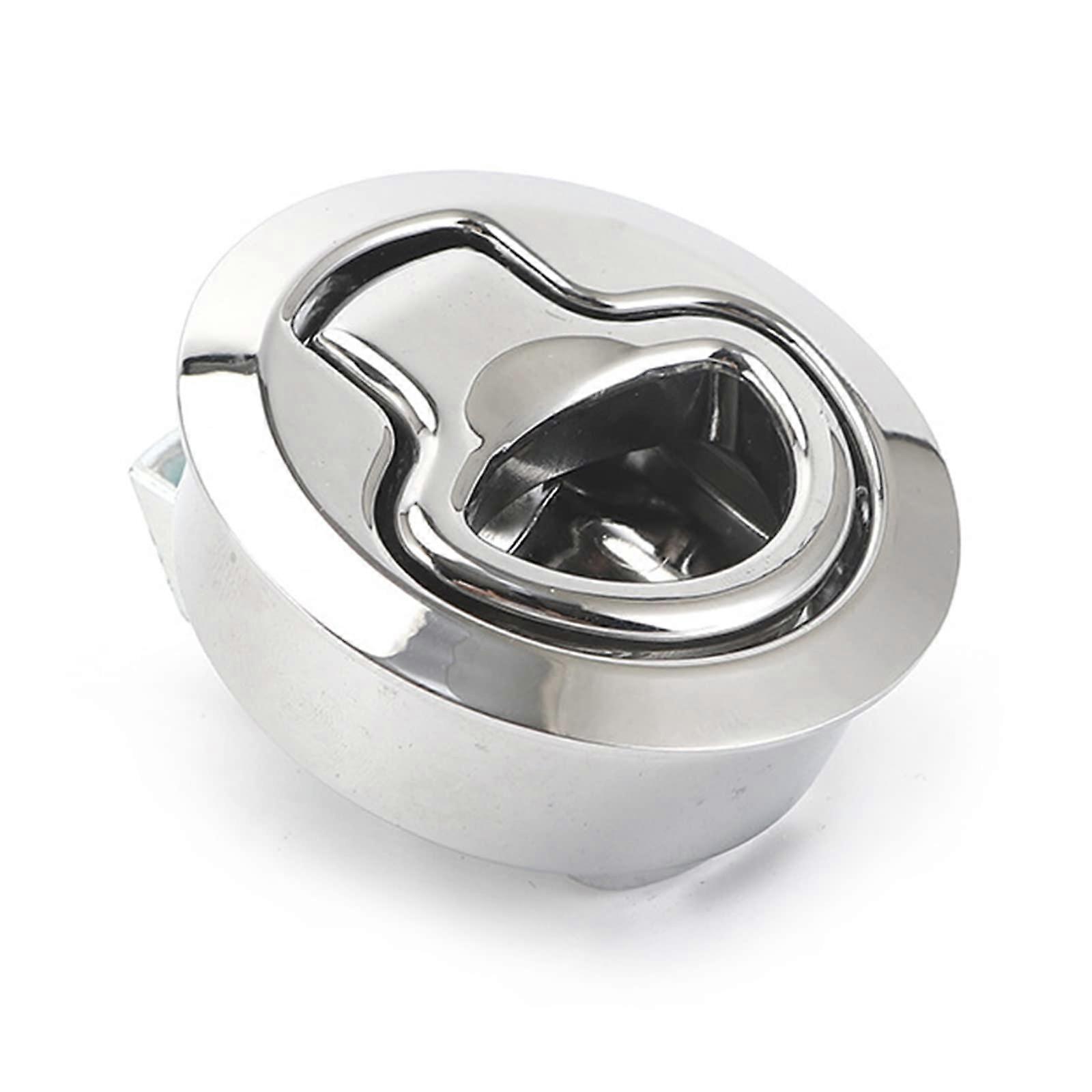 Round Flush Pull Slam Lock for Embedded Lock Design, Keyless Zinc Alloy Grab Handle for Caravan Use