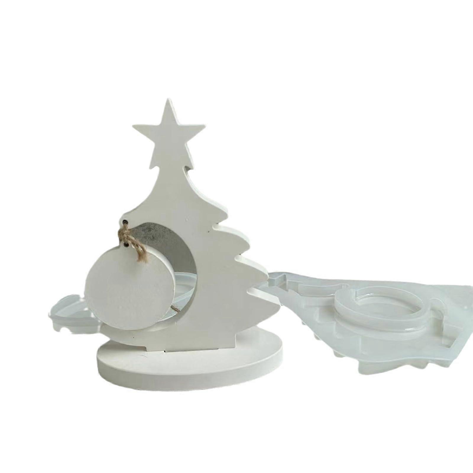 Chocolate Baking Tool 3D Christmas Tree Silicone Mold for Soap Candle Making Reusable Holiday Decoration
