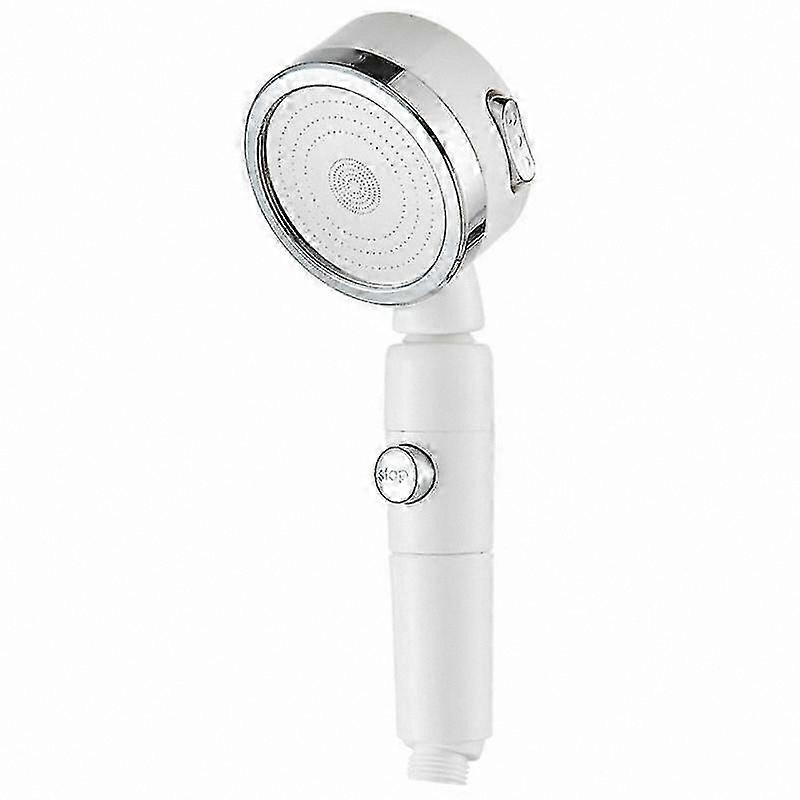 Adjustable High-Pressure Handheld Shower Head with Pause Function, Easy Installation, 1 Pack White