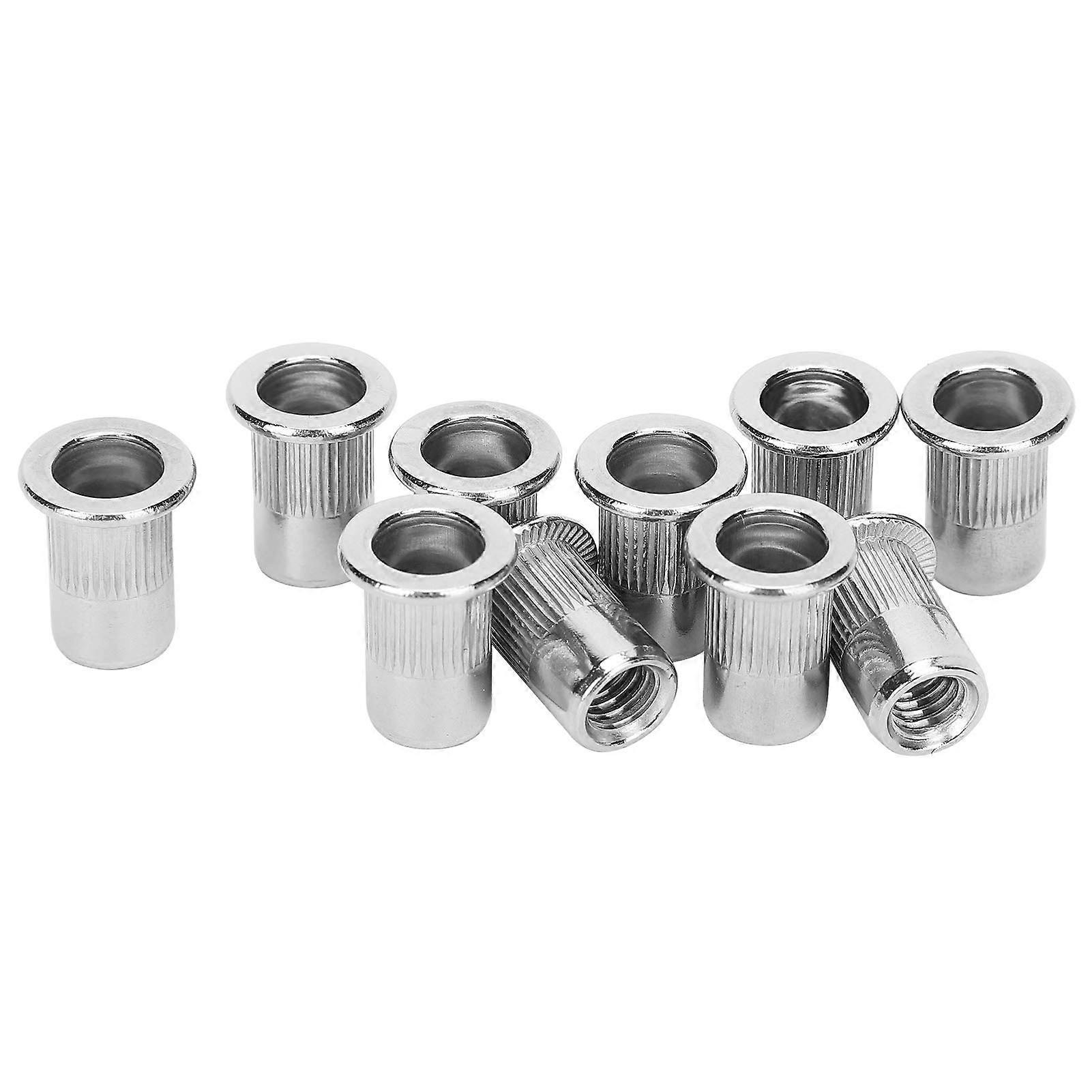 50 Piece M6 Stainless Steel Blind Rivet Nut Set, Durable Rib Nuts for Hardware Accessories and Fastening Solutions