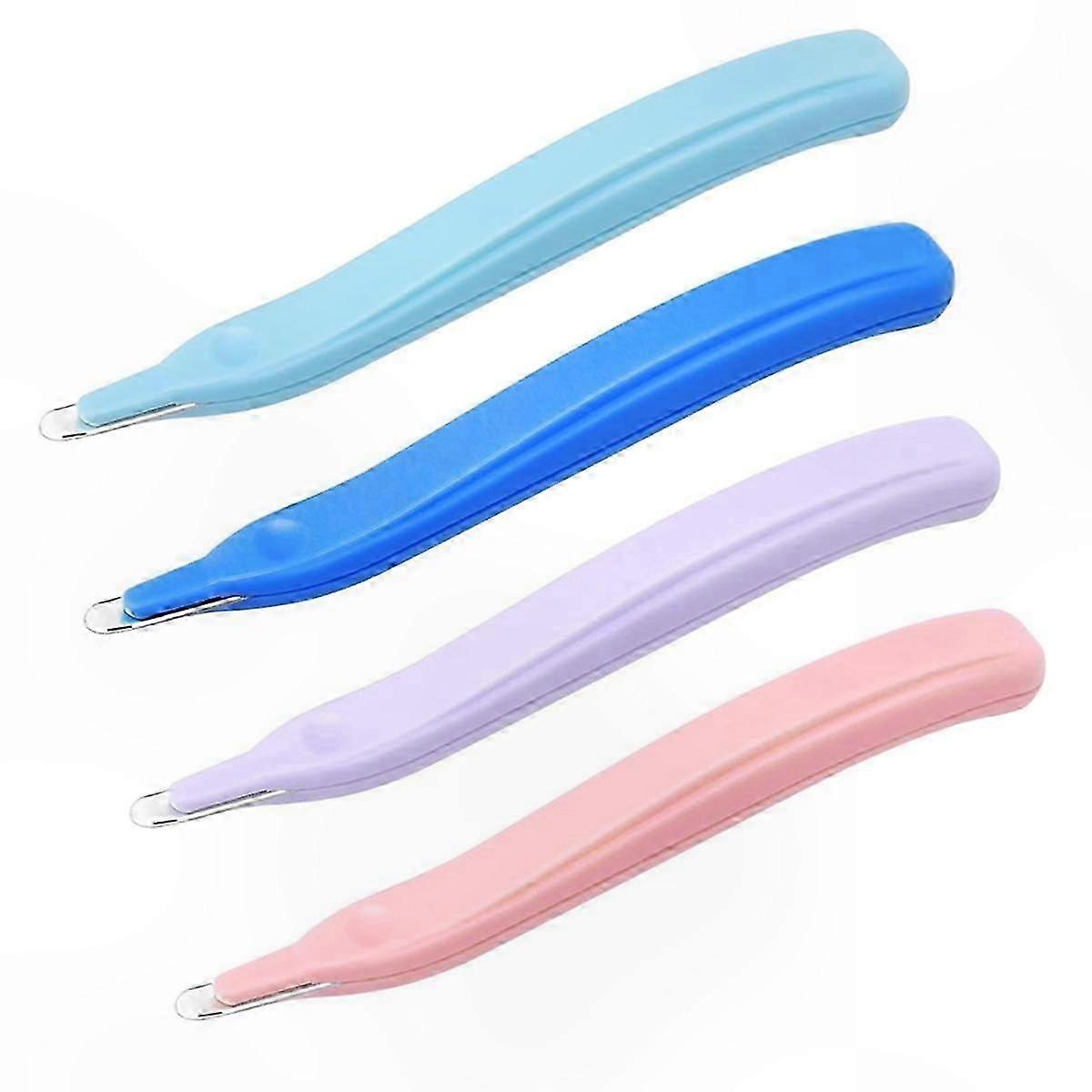 4-Pack Magnetic Staple Removers, Durable Staple Puller Tool for Office & Classroom Use (Assorted Colors)