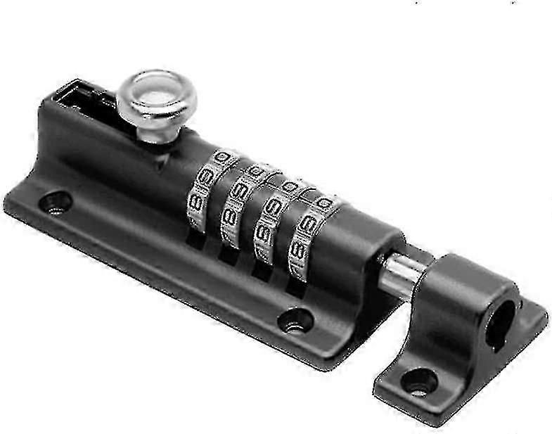 4 Digit Combination Lock - Combination Lock Bolt Combination Lock - Black n--
