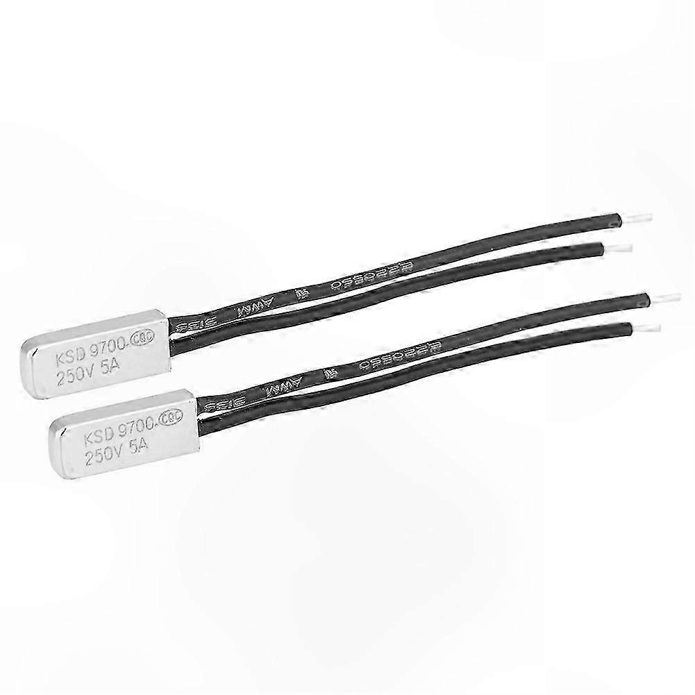 2-Pack Normally Closed Thermal Protector with Temperature Control Switch for Appliances