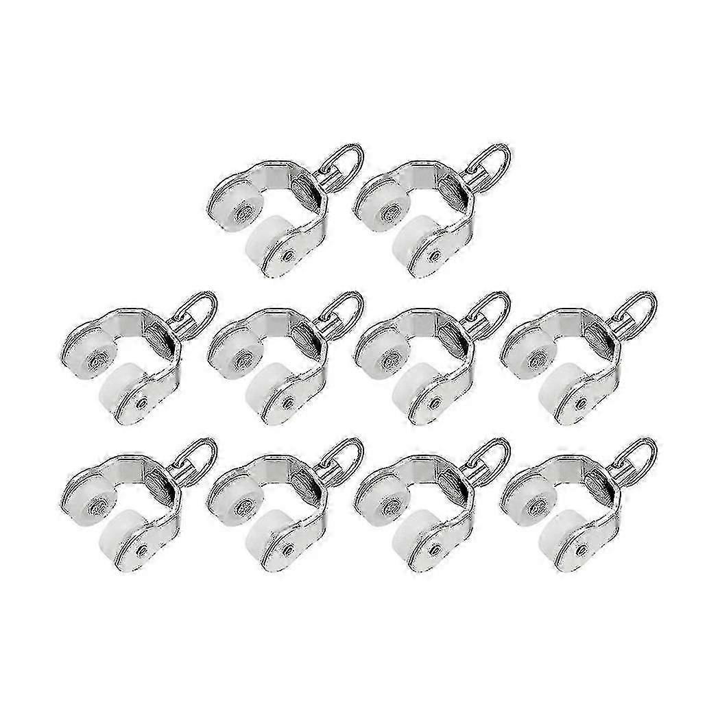 50 PCS Twin Wheeled Carriers Drapery Rail Sliding Glider Window Curtain Tracks
