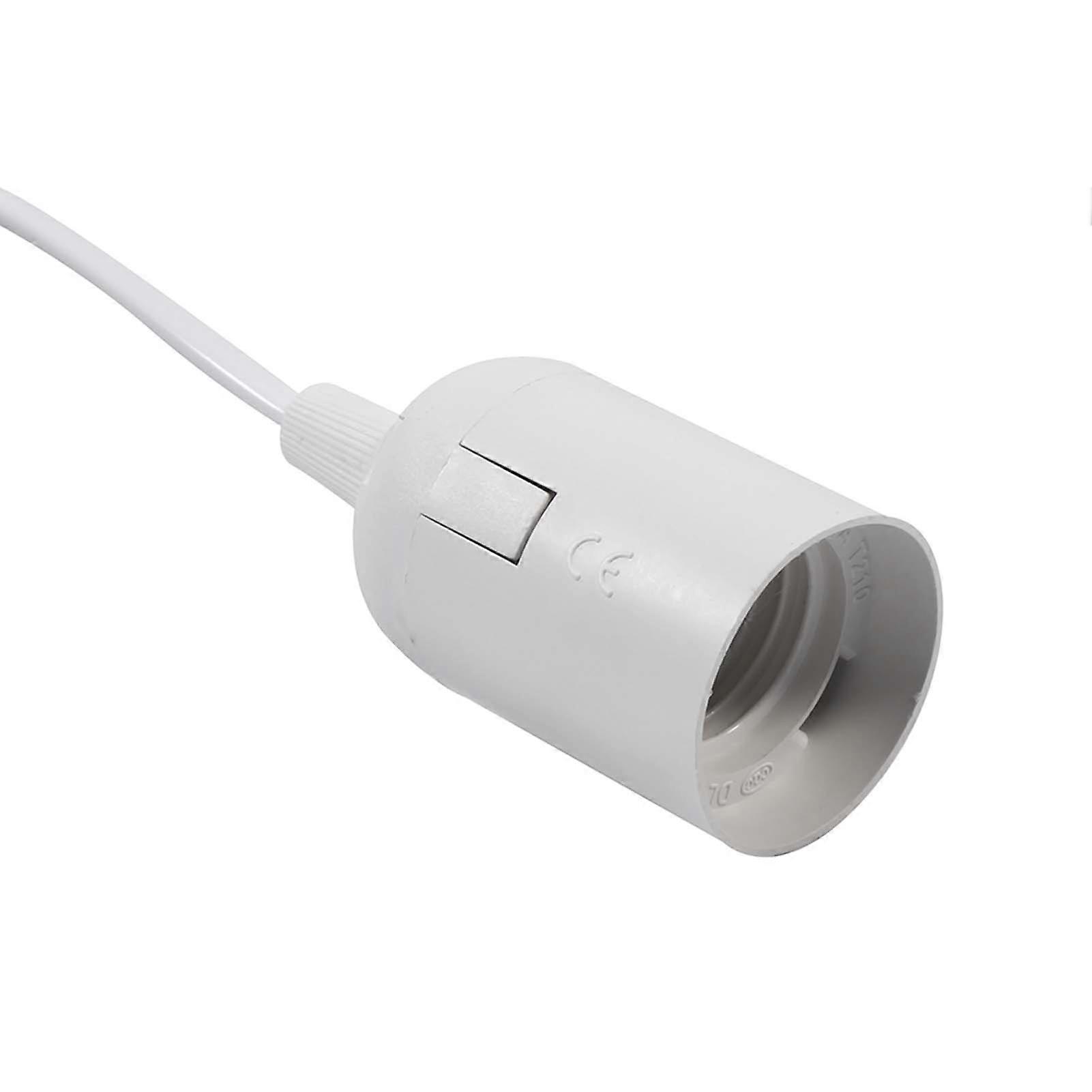 Hanging E27 Pendant Light Socket with 1.7m Cable and Switch White
