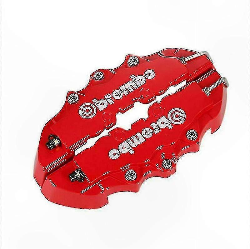 4PCS 3D Red Car Disc Brake Caliper Cover Set, Front & Rear