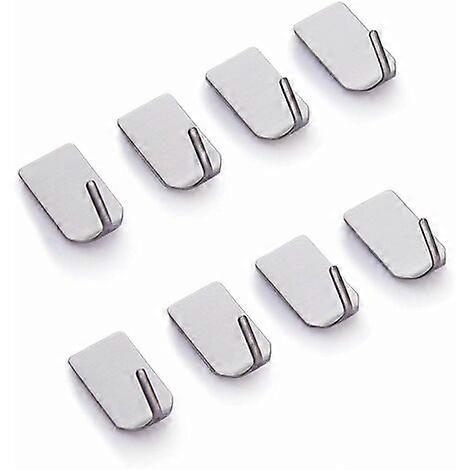 8pcs Hook Self Adhesive Hook Towel Hook Robe Hook Kitchen Cabinet Bathroom, Thin Hook