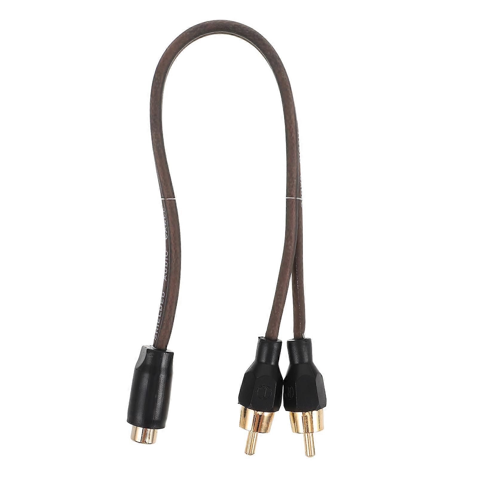 RCA Splitter Audio Cable Adapter for Car Speaker Copper Material Enhanced Sound Clarity Multi Color 1 to 2