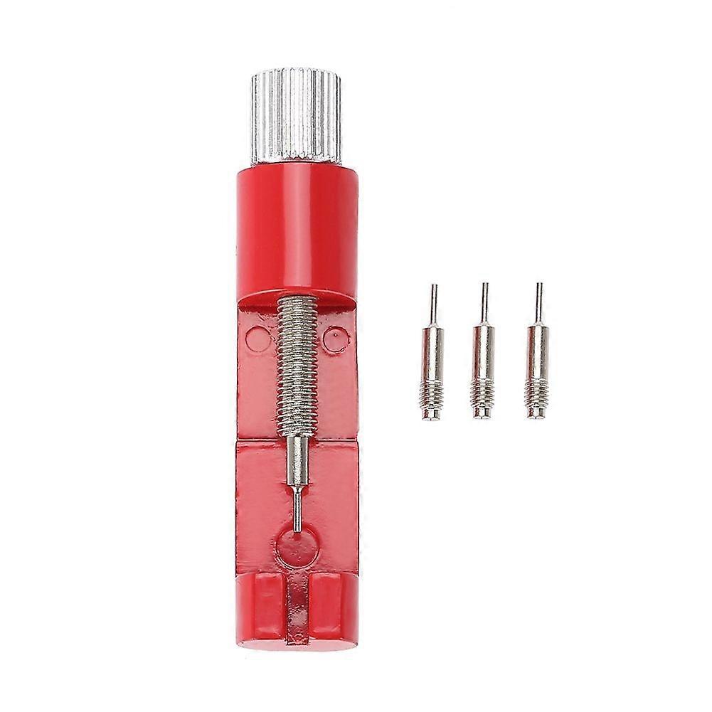 Watch Band Strap Link Pin Adjuster Remover Adjustable Repair Tool Accessory Kit (Red)