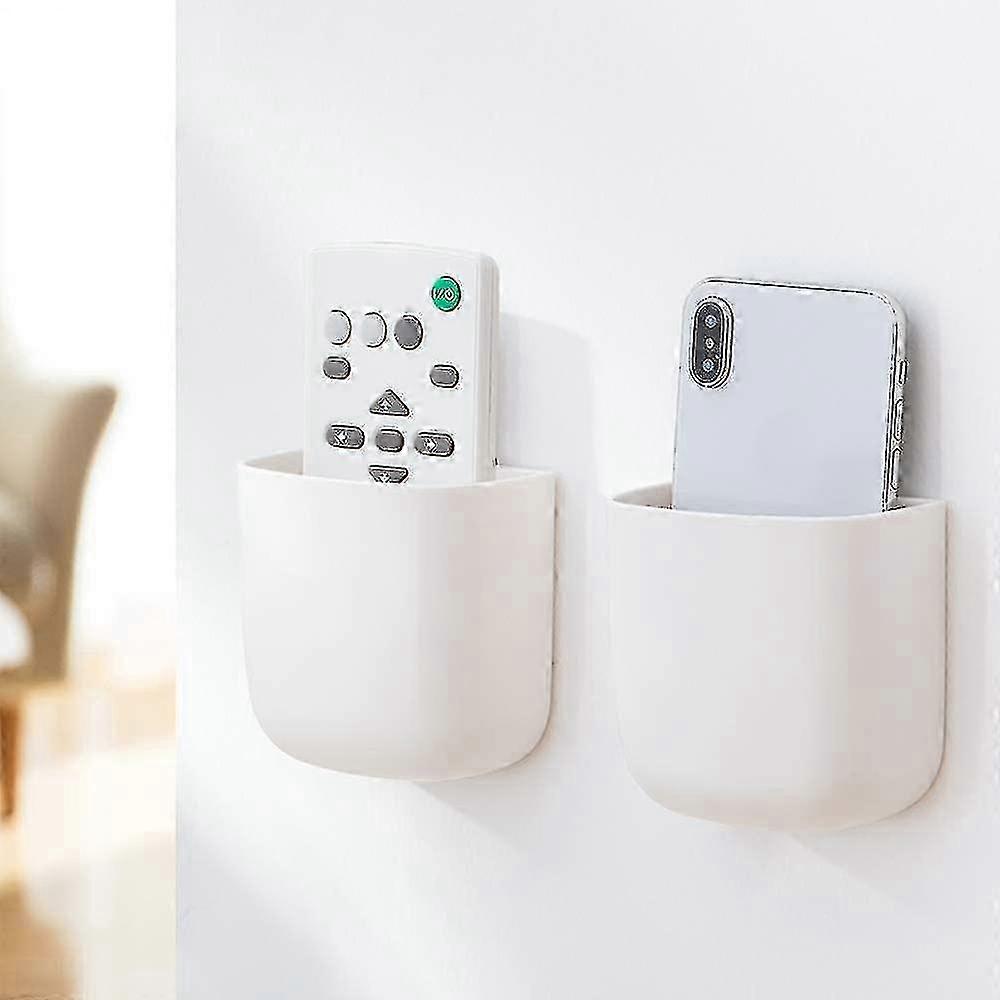 2 Pack Self Adhesive Organizer Storage Box Remote Control Holder Me...