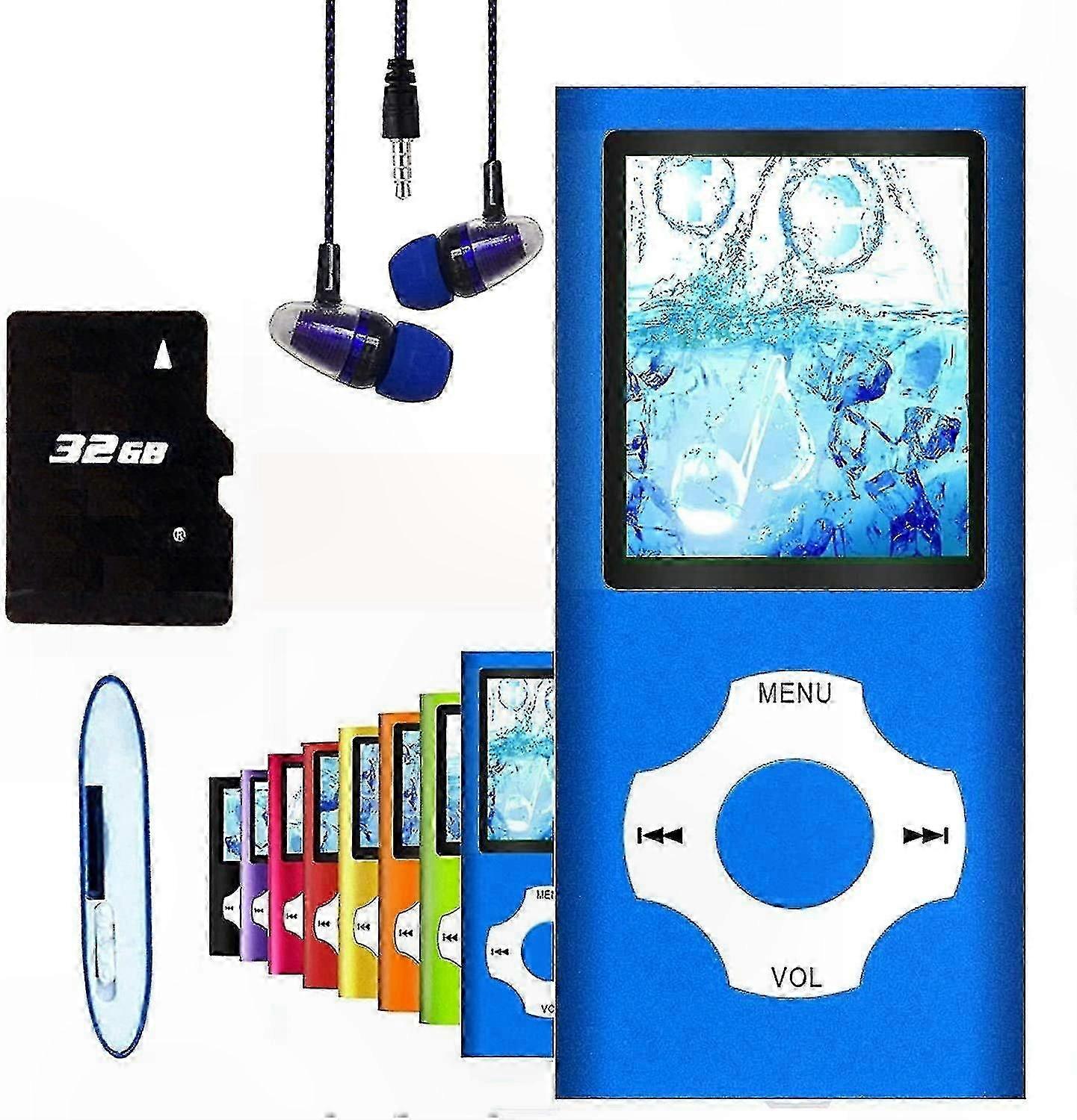 32GB Digital Music Player with 1.82" LCD Screen, FM Radio, Voice Recorder, and Mini USB Port for MP3/MP4 Files