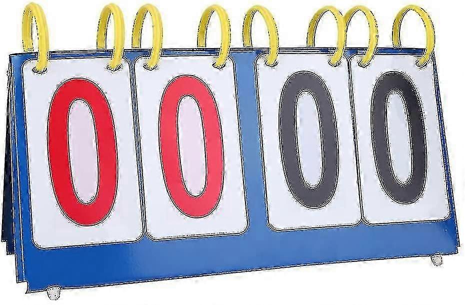 Score Flipper, 3/4 Digit Portable Table Top Scoreboard Easy Flip Score Conuter For Any Sport Table Tennis Basket