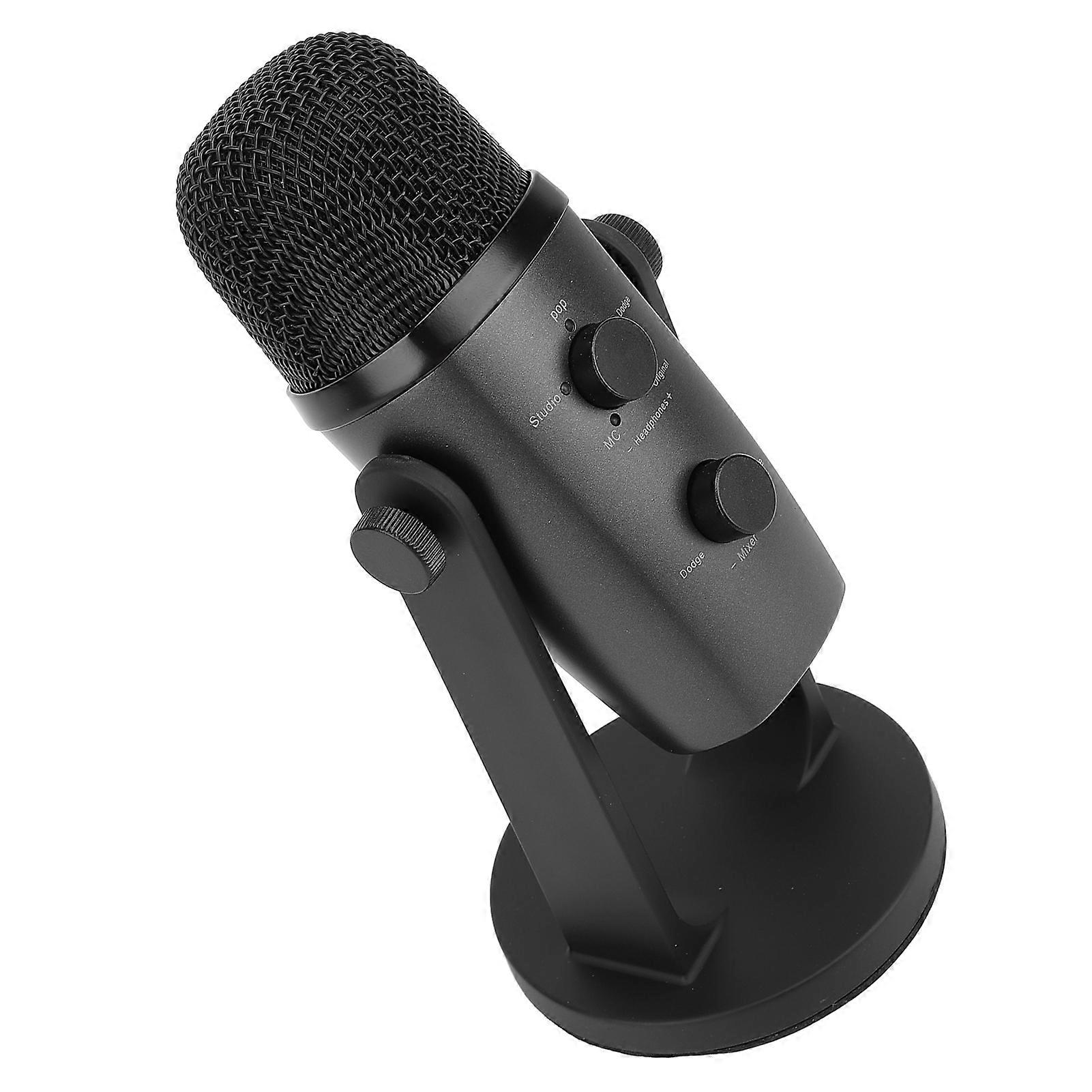 USB Gaming Condenser Microphone with Shock Mount & Mute Button