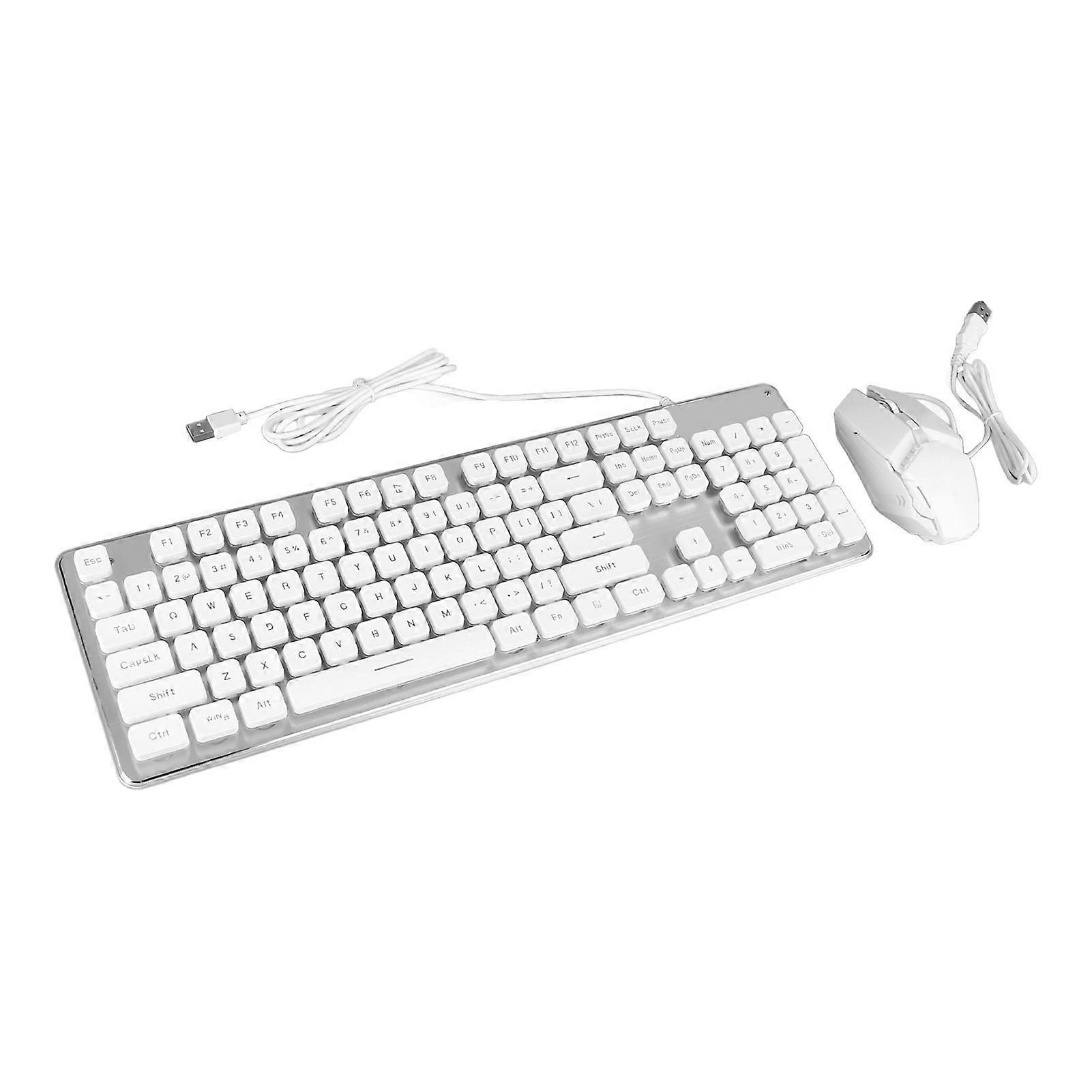 Wired Gaming Keyboard Mouse Set 104 Keys RGB Light PC