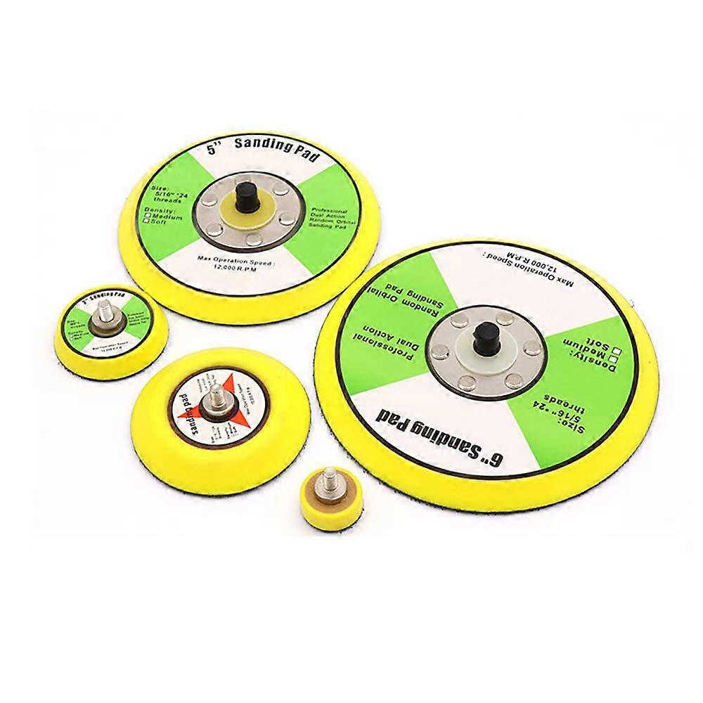 Polishing Wheel Backing Pad, 6 In / 150 Mm Sanding Disc With Hook Loop For Orbital Air Sander And 4 In / 100 Mm Version