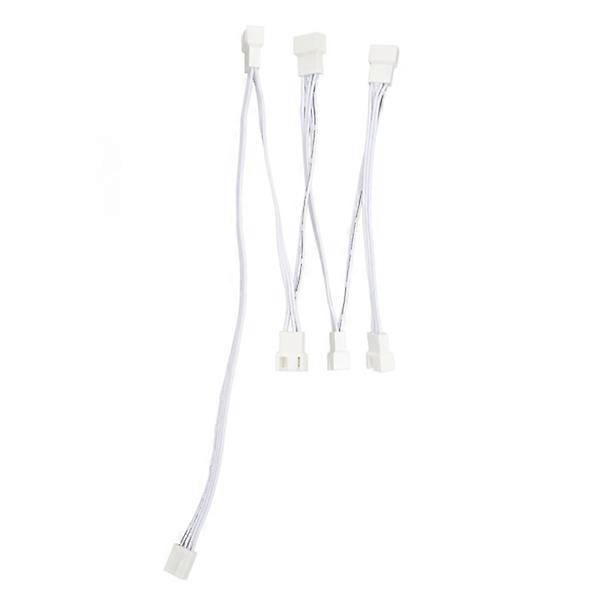 PWM Fan Splitter Cable 1 to 6 Converter Adapter Line Extension Cable with 4-Pin Connector