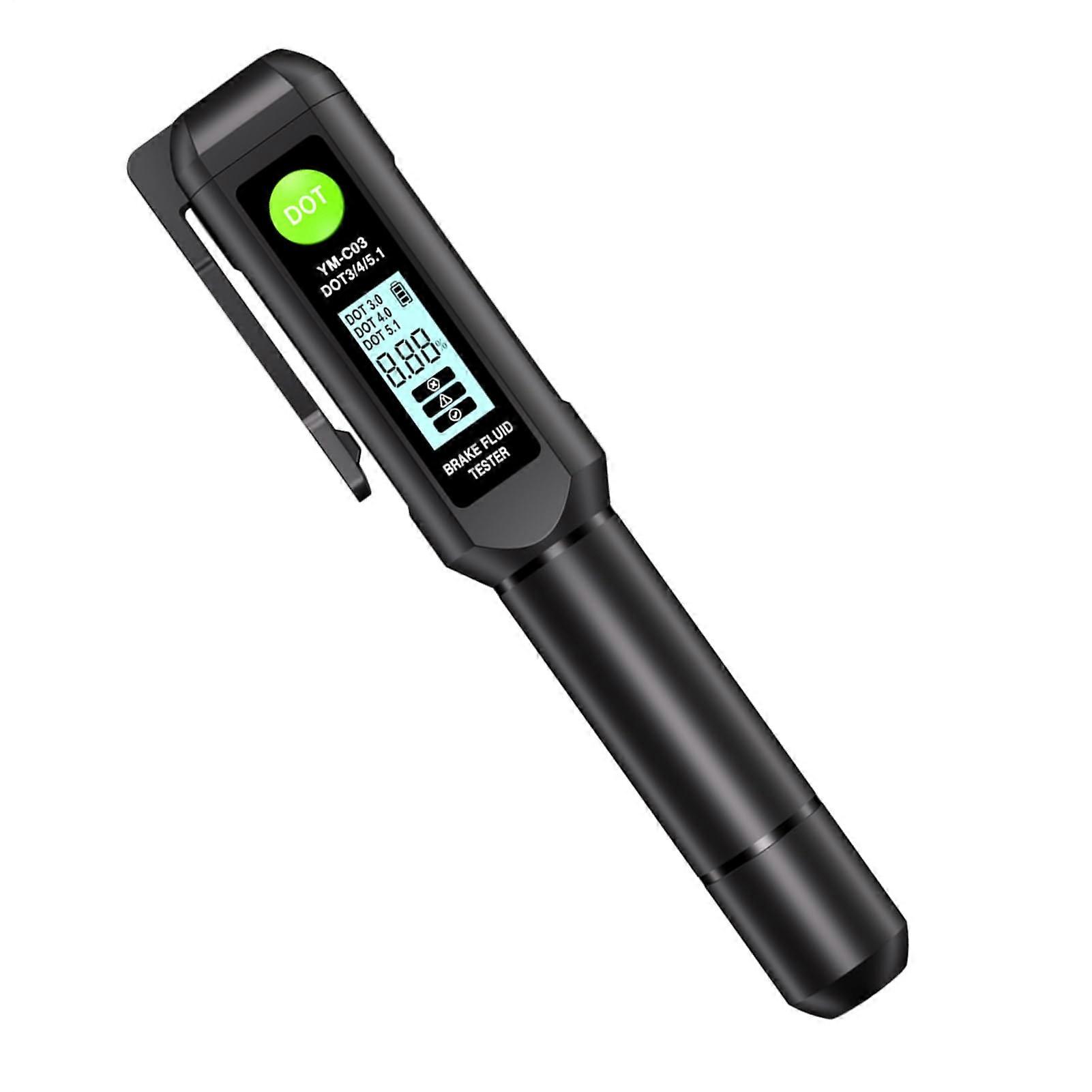 Brake Fluid Moisture Tester Precision Digital Display Buzzer Alarm Automotive Maintenance For Cars Trucks