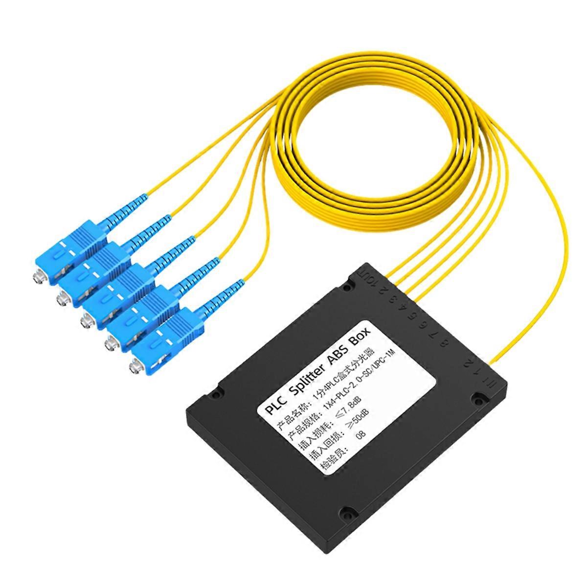 SC/UPC Fiber Optic Splitter Box PLC Splitter ABS Box Fiber Optical Splitter Fiber Optic Splitter Box 1/4