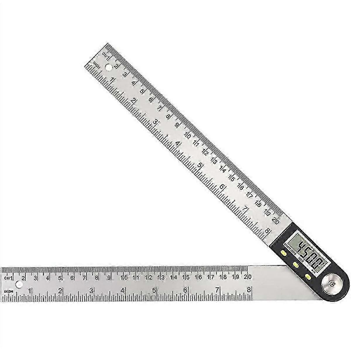 Ruler 200mm / 8inch Stainless steel digital protractor with LCD display