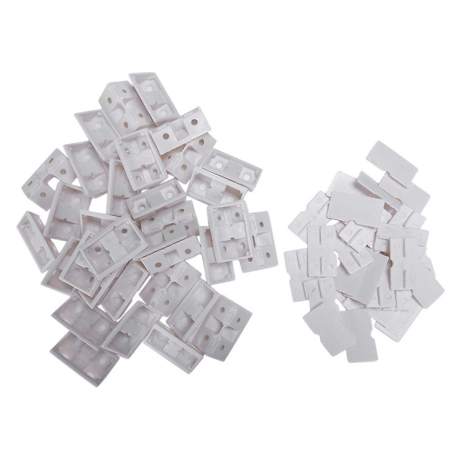 30pcs Shelf Cabinet Plastic Braces Brackets White