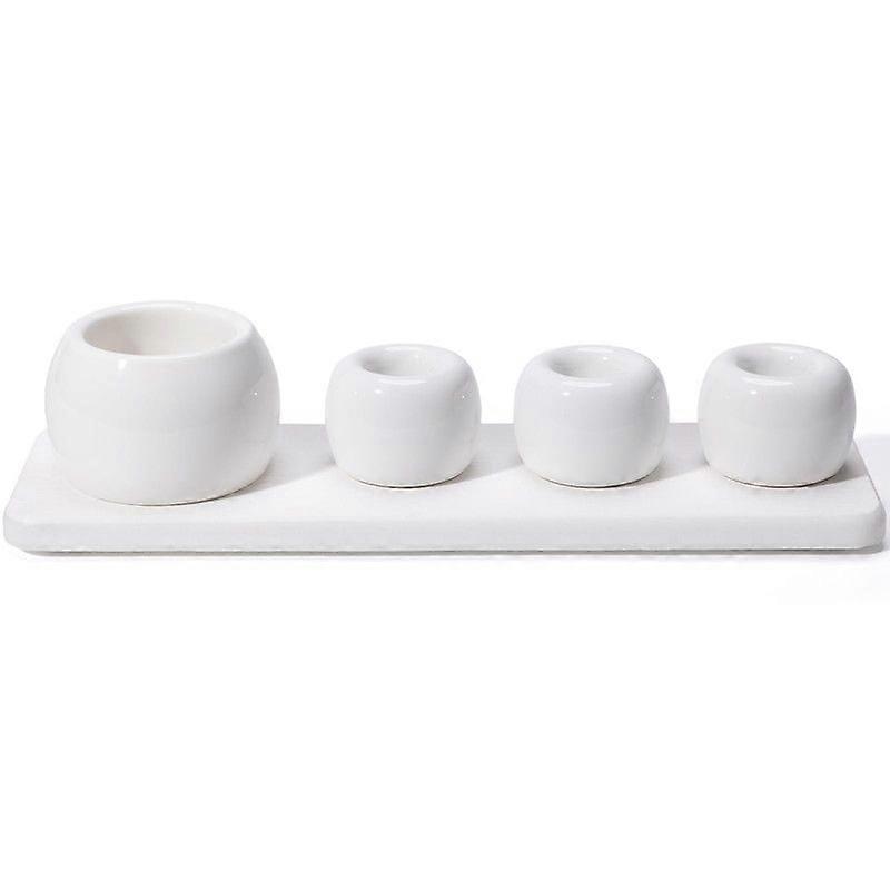 Mini Ceramic Toothbrush Holder Stand with Water Absorbing Stone