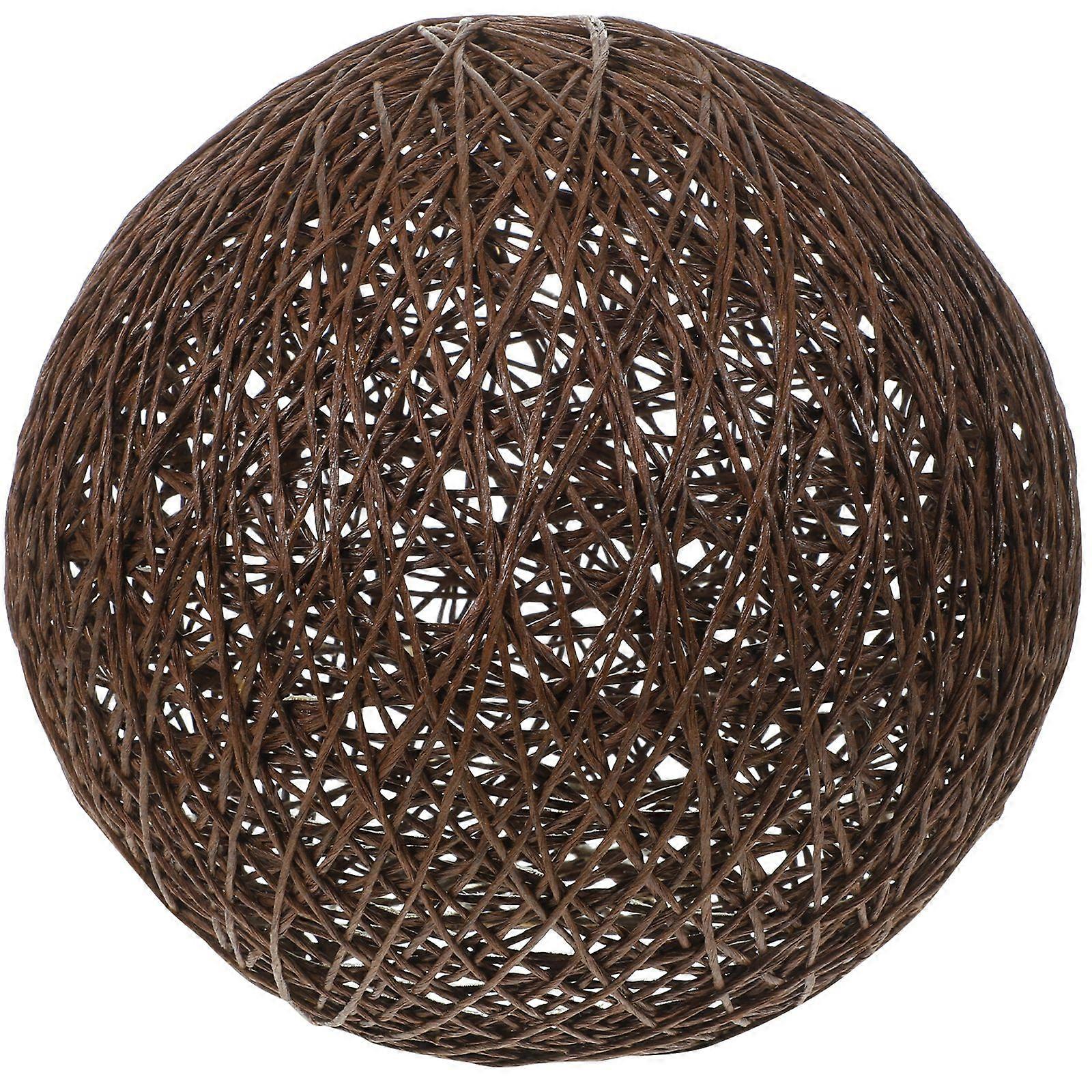 Decorative Rattan Ball Lampshade Practical Chandelier Shade Light Accessory