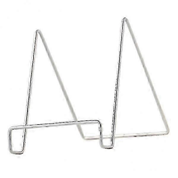 2025 4X Iron Craft Geometric Easel Plate Display Stand Picture Holder B Gray L