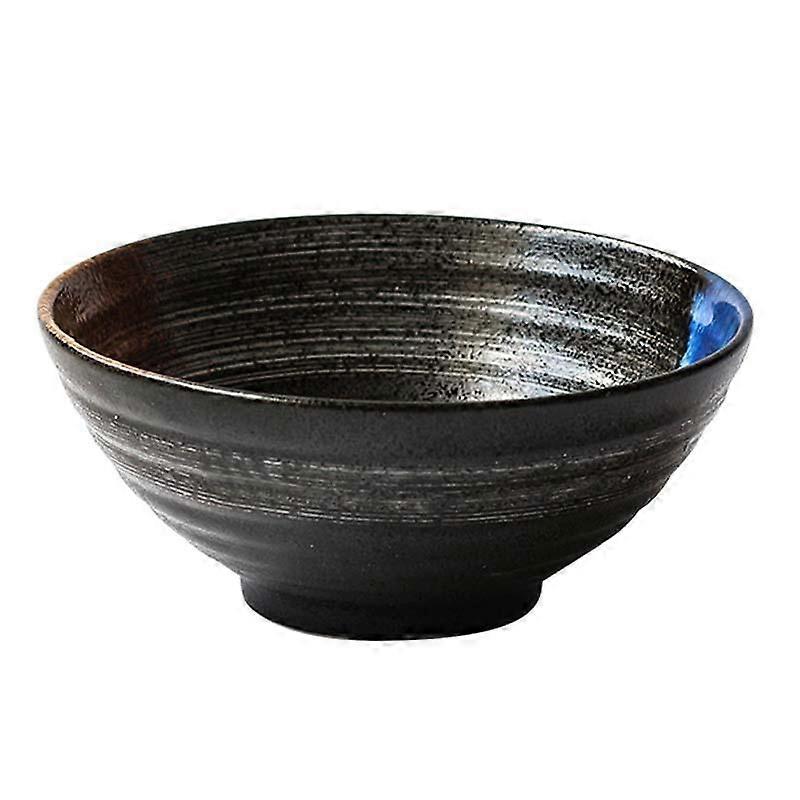Japanese Style 7.5 Inch Ramen Bowl With Mixed Sauce, Ceramic Soup Bowl, Retro Tableware