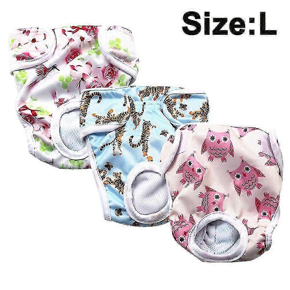 Pack Of 3 Reusable Washable Dog Diapers, Highly Absorbent Dog Pants
