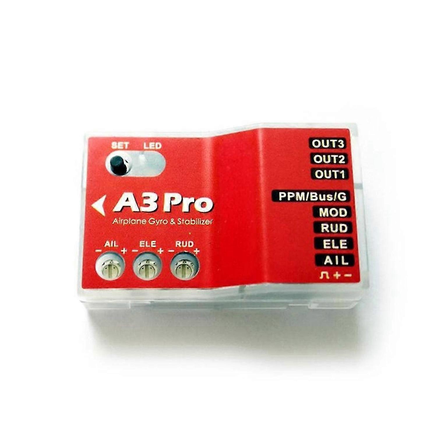 A3 Pro V2 6- Gyro Stabilizer Flight Controller /Gyroscope for RC Fixed-Wing/-Wing V-Tail Airplane Elevator