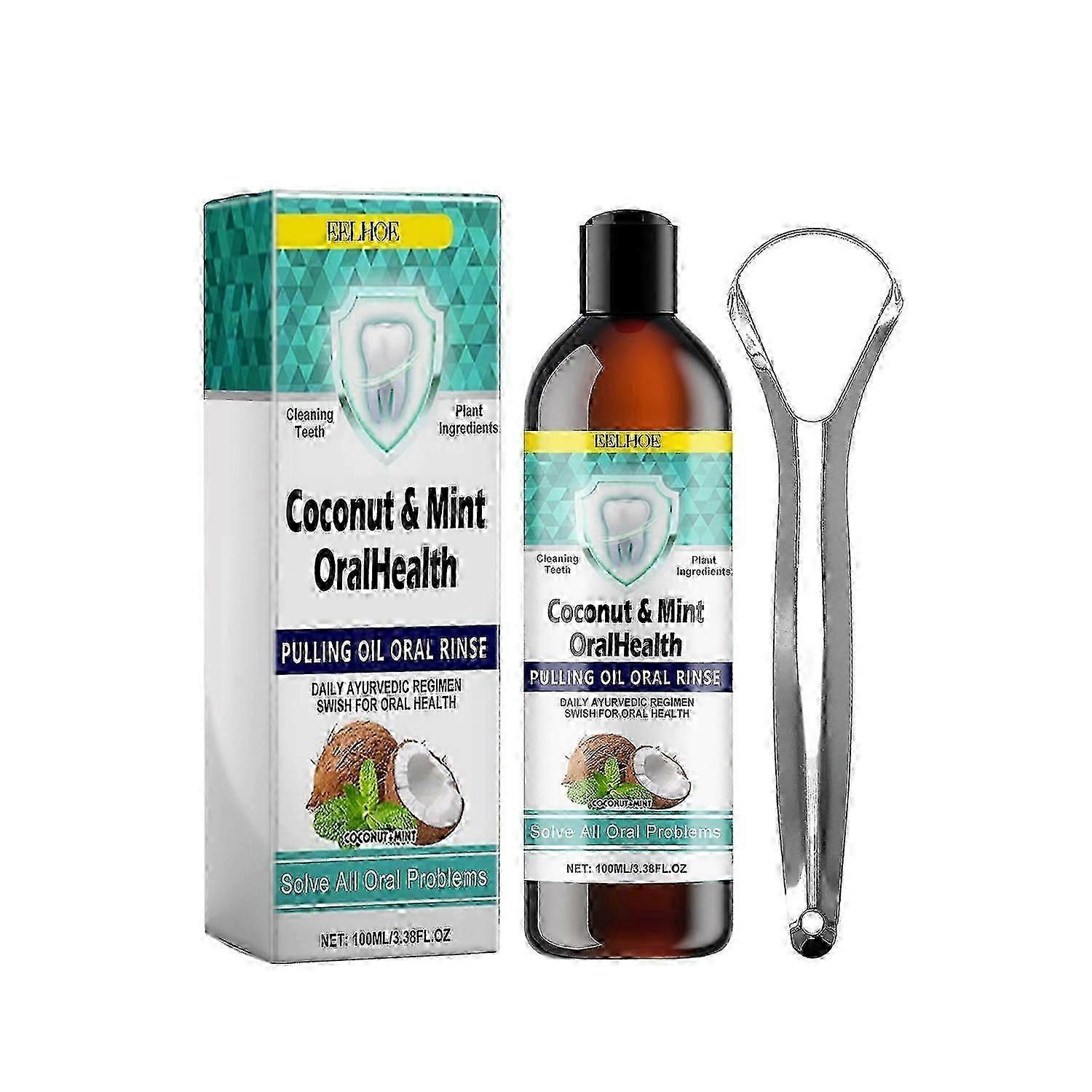 EELHOE Pulling Oil Oral Rinse, To Tartar Very Well Beautiful Teeth And Fresh Breath Clean Oral Care