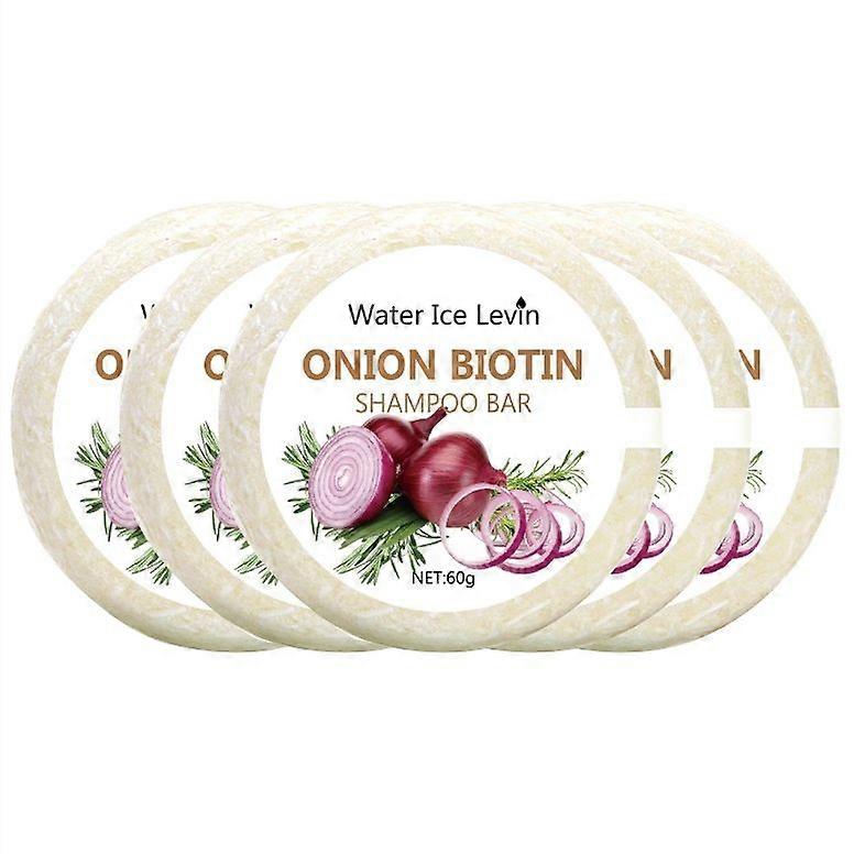 1/2/3/4/5x Onion And Biotin Shampoo Soap - 60g Suitable For All Hair Types Moisturizing Smoothinghair Care Rich In Rosemary Extract NEW